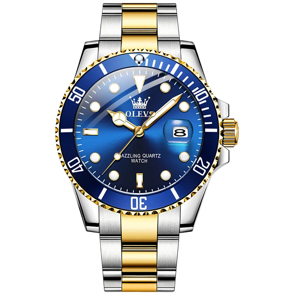 Montre Homme OLEVS Originale Quartz Étanche - Acier Inoxydable 5885 41mm
