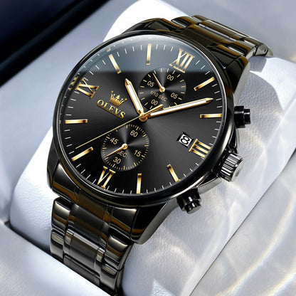 OLEVS Montre Homme Originale Quartz Étanche - Acier Inoxydable 2886 42 mm