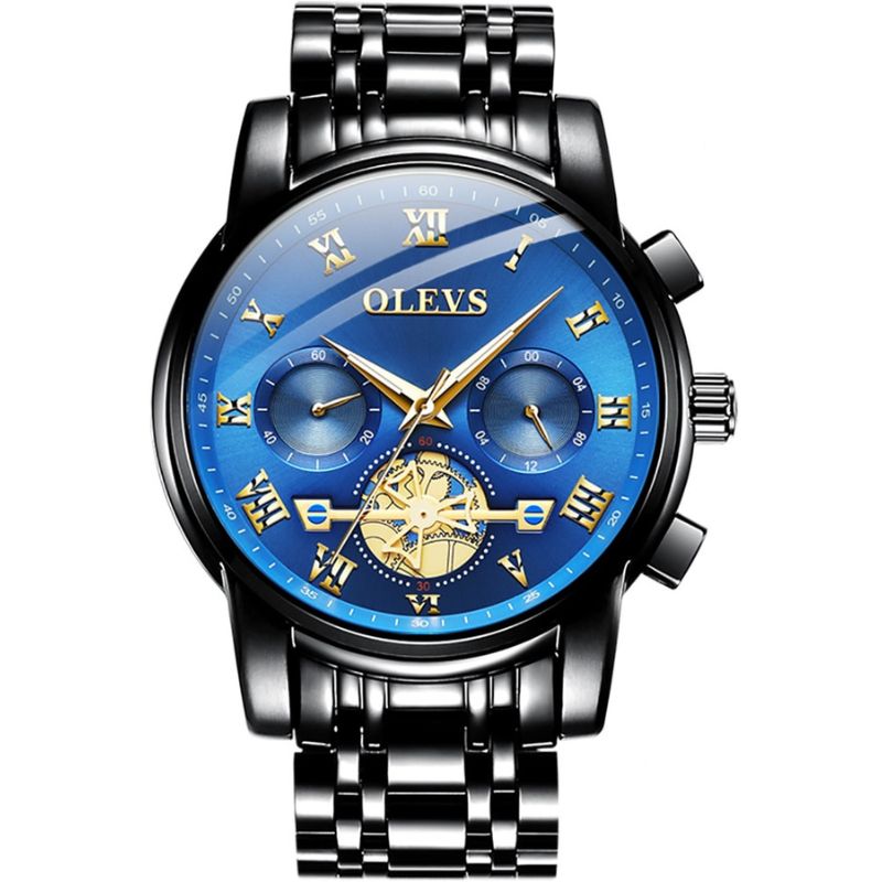 Montre Homme OLEVS Originale Quartz Étanche - Acier Inoxydable 2859 41mm