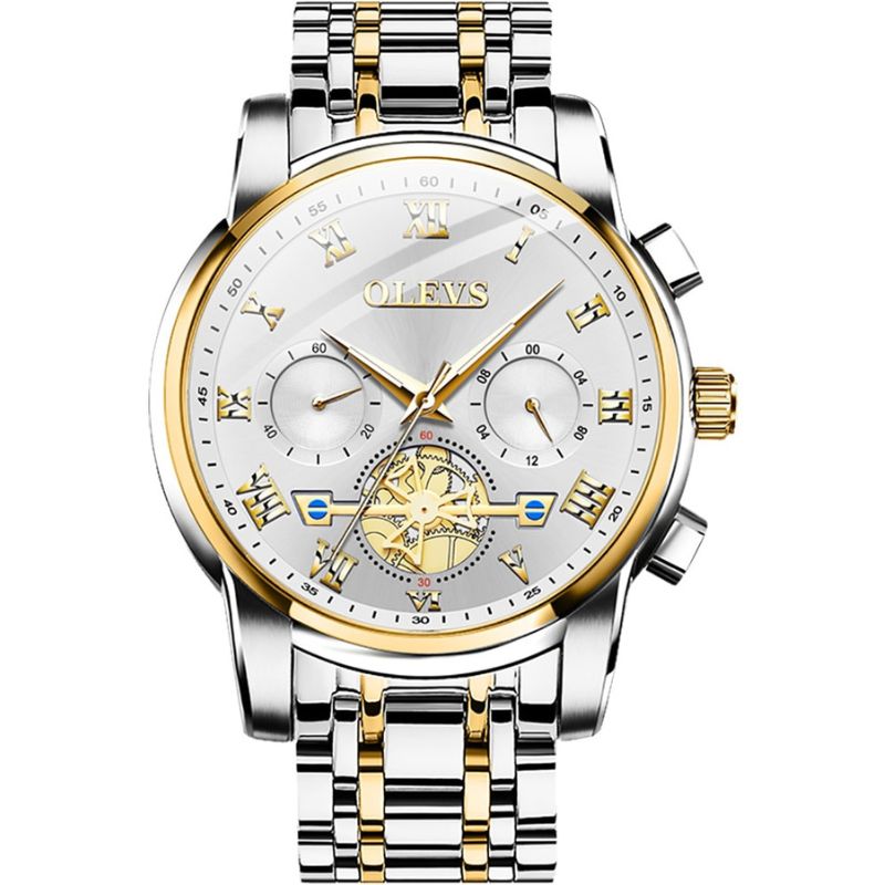 Montre Homme OLEVS Originale Quartz Étanche - Acier Inoxydable 2859 41mm
