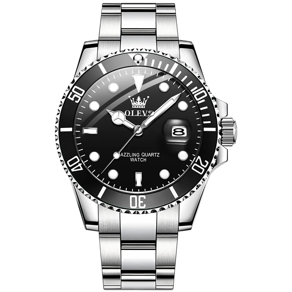 Montre Homme OLEVS Originale Quartz Étanche - Acier Inoxydable 5885 41mm