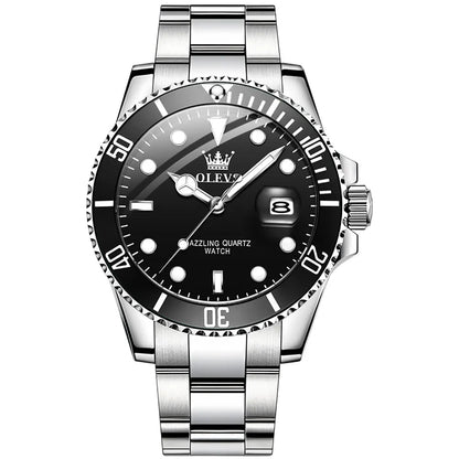 Montre Homme OLEVS Originale Quartz Étanche - Acier Inoxydable 5885 41mm